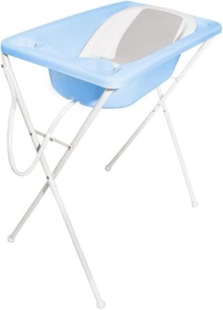 Banheira Acqua Trio Azul Com Suporte Galzerano